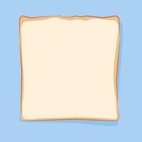 Sliced rectangular piece of toast bread vector