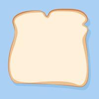 Slice of toasted rectangular bread vector