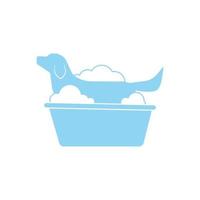 Logo for grooming and washing dogs vector