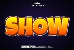 show text effect with graphic style and editable vector