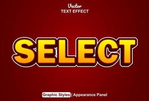 select text effect with yellow and red graphic style editable vector