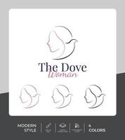 Women With Dove Logo Vector