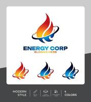 3D Modern Oil Gas Logo vector