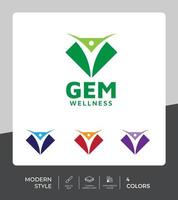 Wellness Healthcare Logo Vector