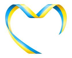 ucranio cinta en amarillo azul colores según a el color de el bandera de Ucrania vector ilustración aislado en blanco antecedentes