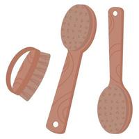 A set of massage brushes. vector