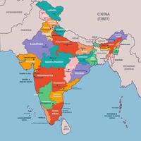 Country Map of India Concept vector