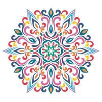 Colorful floral modern mandala and flower background. vector