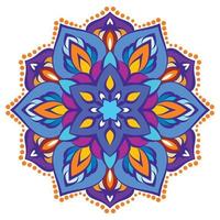Colorful floral modern mandala and flower background. vector