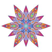 vistoso floral moderno mandala y flor antecedentes. vector