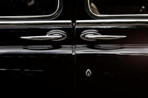 chrome details of retro car. photo