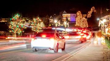 Outdoor christmas decorations at christmas town usa photo