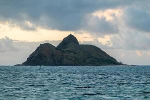 sunrise and beach scenes on island of oahu hawaii photo