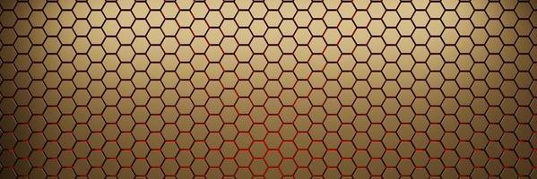 Futuristic gold hexagonal texture background. 3d rendering photo