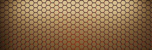 fondo de textura hexagonal de oro futurista. representación 3d foto