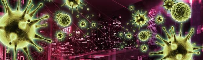 Corona virus background, pandemic risk concept. 3D illustration photo