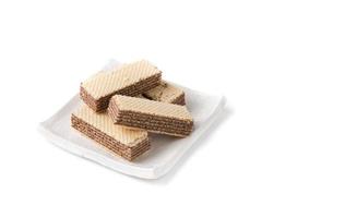 wafer with chocolate isolated photo
