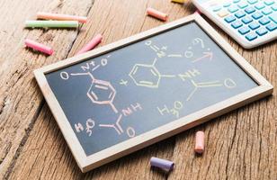 chemical bond on a blackboard photo