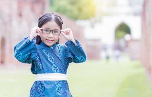 cute girl wearing Costumes Japan photo