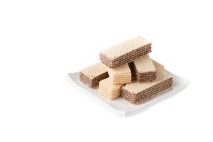 wafer with chocolate isolated photo