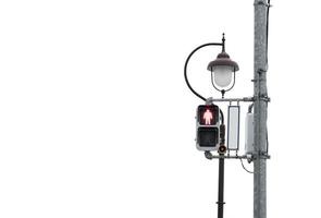 red signal light across the street photo