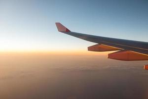 The view from the height of the window jet aircraft. photo