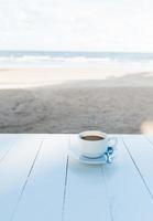 coffee on white table photo