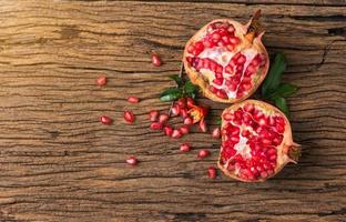 half of Pomegranate fruits photo