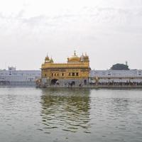 Beautiful view of Golden Temple - Harmandir Sahib in Amritsar, Punjab, India, Famous indian sikh landmark, Golden Temple, the main sanctuary of Sikhs in Amritsar, India photo