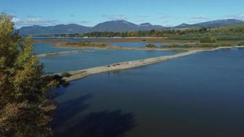 Aerial view of Liptovska Mara reservoir in Slovakia. Water surface photo