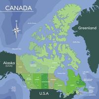 Country Map of Canada vector