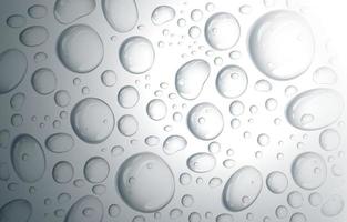 Abstract 3D Water Drop Bubbles Over Glass Surface Background vector