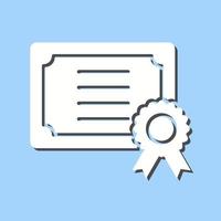 icono de vector de certificado