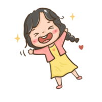 Joyful Little girl png