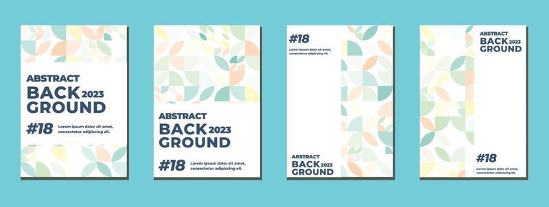Simple geometric abstract company identity A4 vector design layout collection.