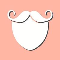 icono de vector de barba y bigote