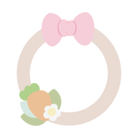 Wreath with carrots easter elements png