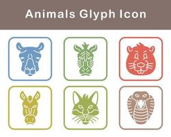 animales vector icono conjunto