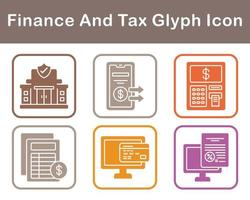 Finance And Tax Vector Icon Set