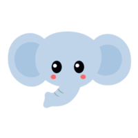 schattig olifant hoofd icoon. png