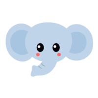 mignonne l'éléphant tête icône. png