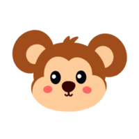 Cute monkey head. png