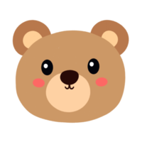 Cute bear head. png