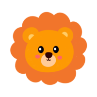 Cute lion head Icon. png