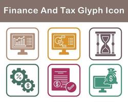 Finance And Tax Vector Icon Set