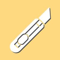 icono de vector de cuchillo de papelería