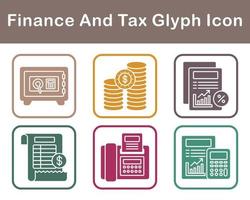 Finance And Tax Vector Icon Set