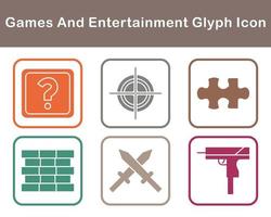 Games And Entertainment Vector Icon Set