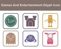 Games And Entertainment Vector Icon Set