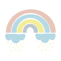 regnbåge element transparent png